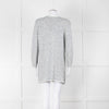 Amina Rubinacci White Blue Fleck Raw Edge Cardigan