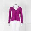 Miu Miu Purple Fine Knit Cardigan