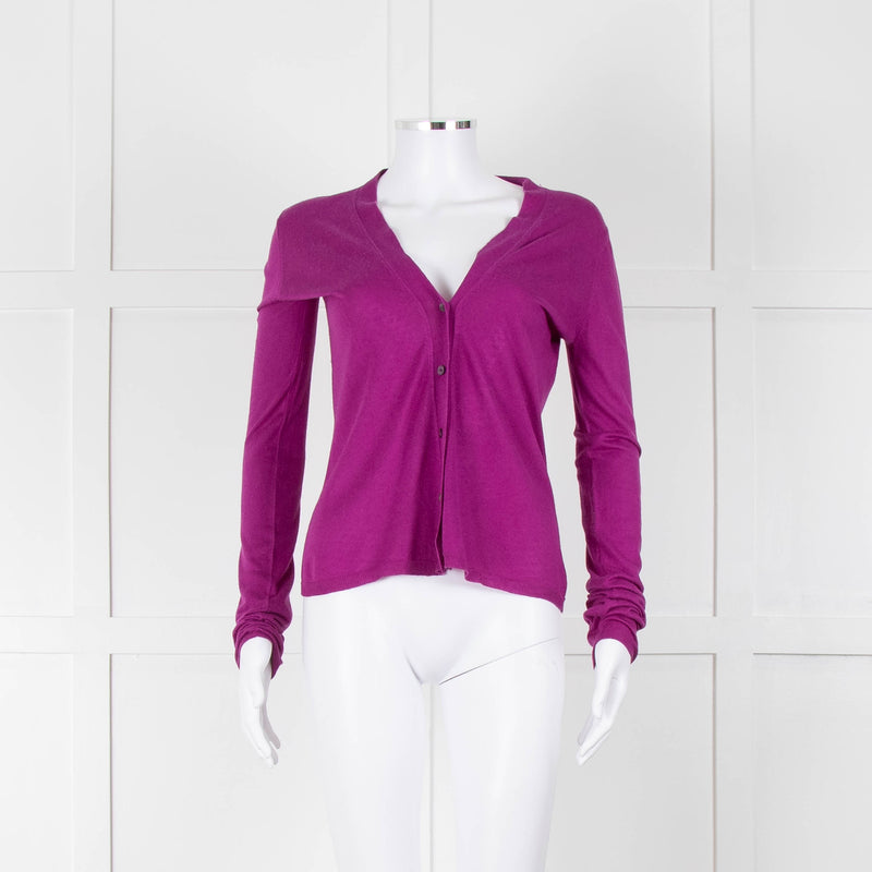 Miu Miu Purple Fine Knit Cardigan