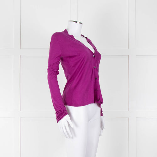 Miu Miu Purple Fine Knit Cardigan