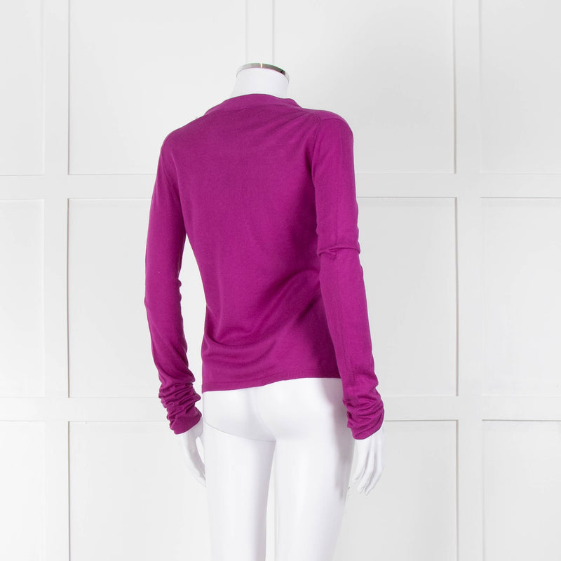 Miu Miu Purple Fine Knit Cardigan