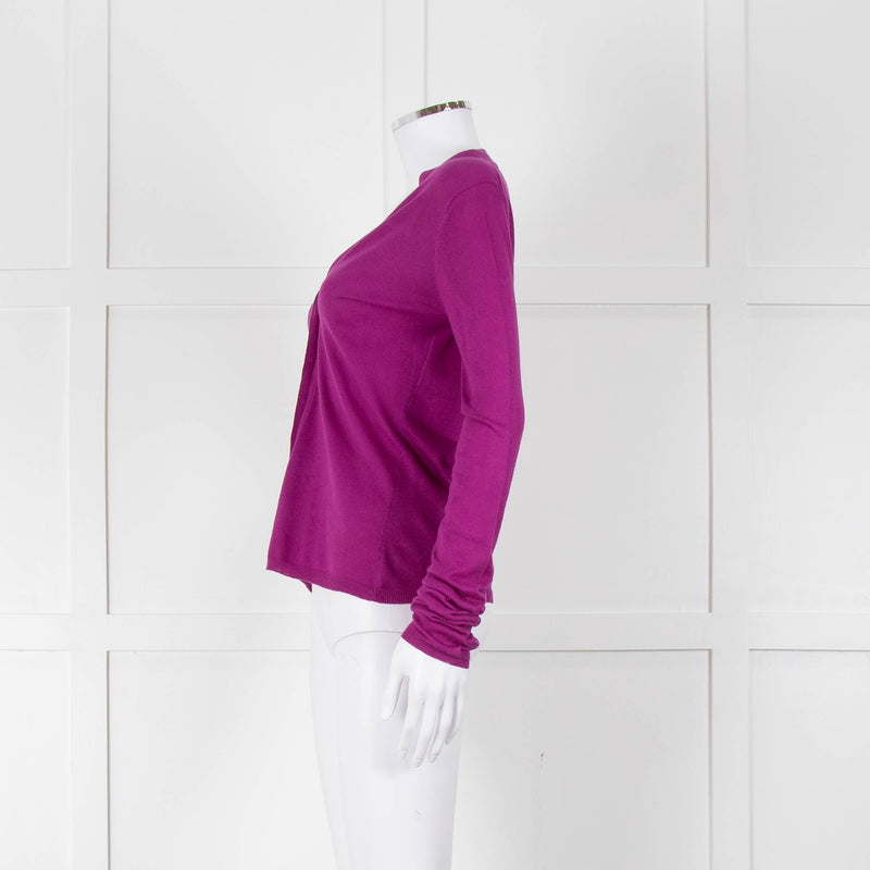 Miu Miu Purple Fine Knit Cardigan