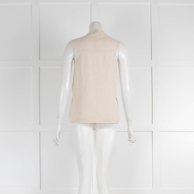 Max Mara Beige Cashmere Mix Tank Top