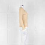 Wyse Gold Ribbed V-Neck Lurex Sweater