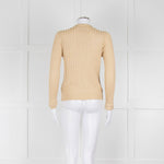 Wyse Gold Ribbed V-Neck Lurex Sweater