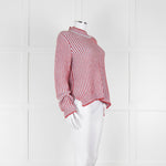 MIH Pale Blue Red Striped Cotton Sweater