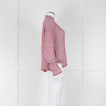 MIH Pale Blue Red Striped Cotton Sweater