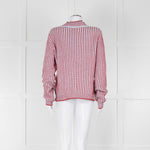 MIH Pale Blue Red Striped Cotton Sweater