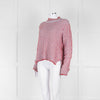 MIH Pale Blue Red Striped Cotton Sweater