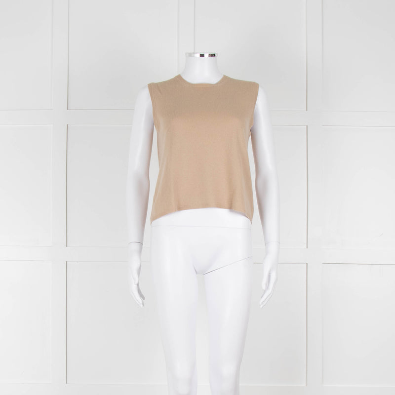 Prada Beige Sleeveless Cashmere Jumper
