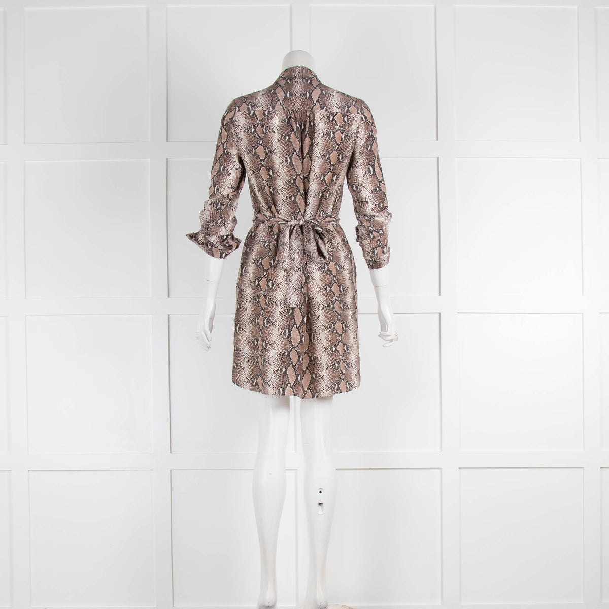 Diane von Furstenberg Snakeprint Silk Belted Shift Dress