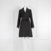 Diane von Furstenberg Black Michaele Belted Wool Coat