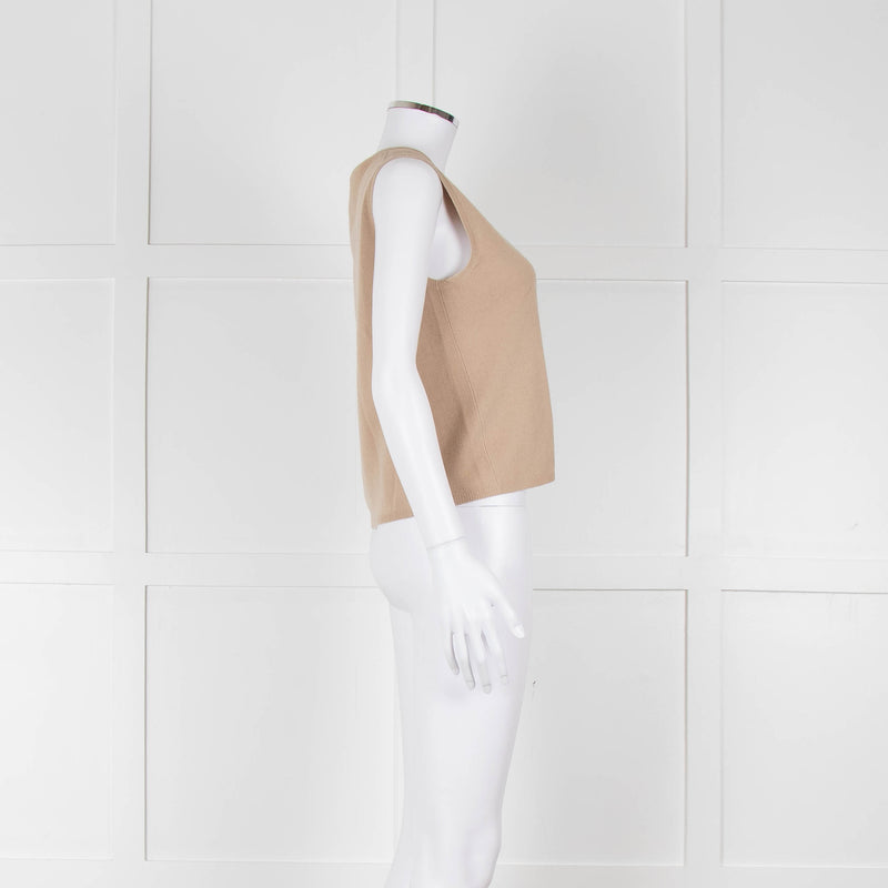 Prada Beige Sleeveless Cashmere Jumper
