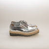 Prada Silver Donna Espadrille Brogue