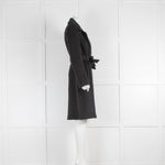 Diane von Furstenberg Black Michaele Belted Wool Coat