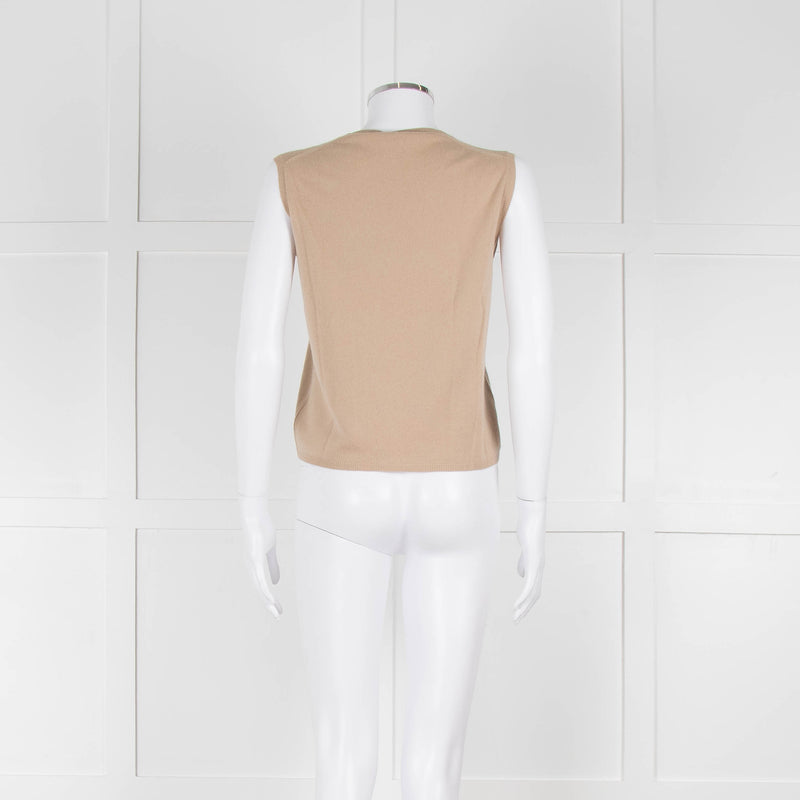 Prada Beige Sleeveless Cashmere Jumper