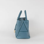 Aspinal Of London Blue Pebble Leather Midi London Tote