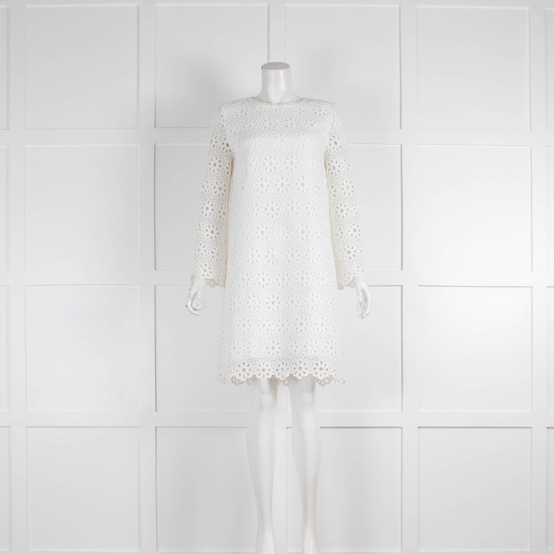 Jeff White Lace Long Sleeve Dress