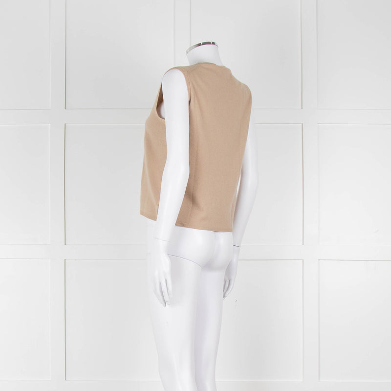 Prada Beige Sleeveless Cashmere Jumper