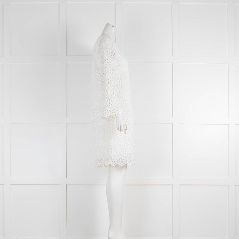 Jeff White Lace Long Sleeve Dress