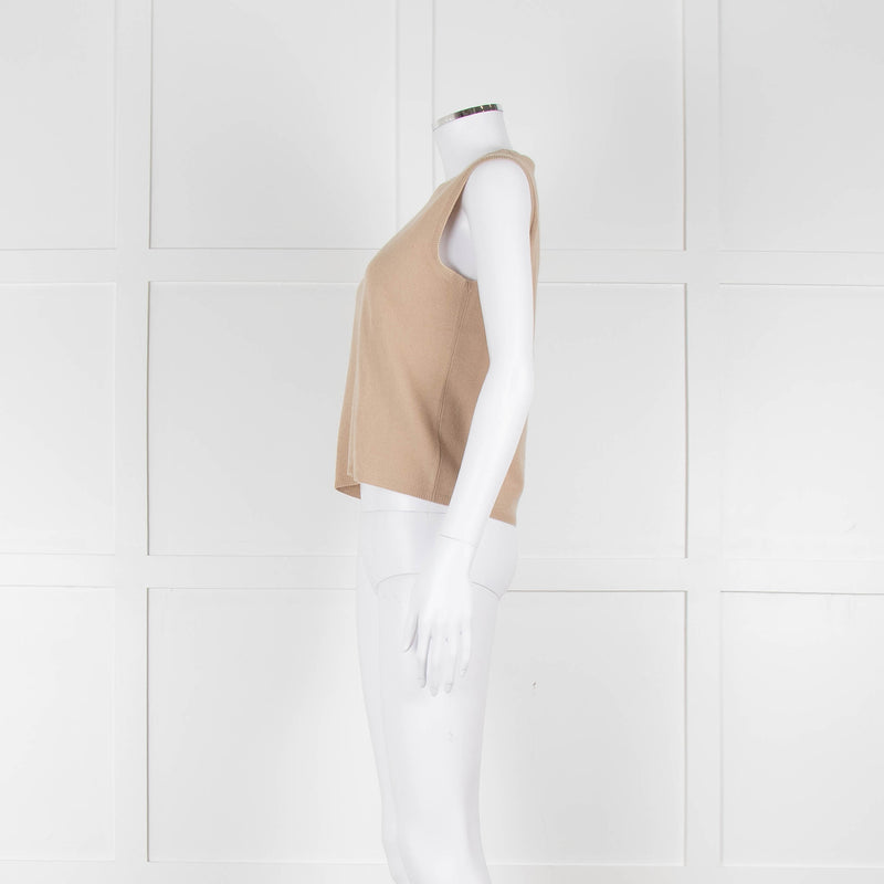 Prada Beige Sleeveless Cashmere Jumper