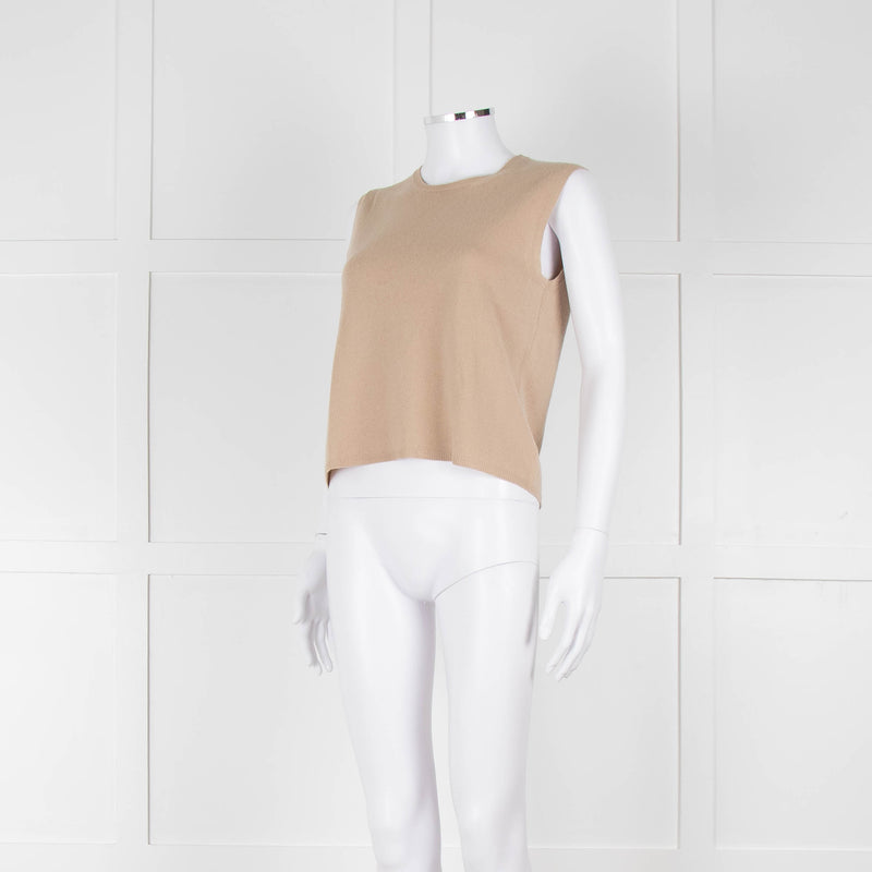 Prada Beige Sleeveless Cashmere Jumper