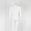 Maxmara Cream Short Sleeve Back Button Cotton Jumper