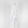Maxmara Cream Short Sleeve Back Button Cotton Jumper