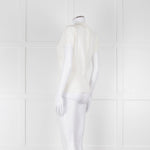 Maxmara Cream Short Sleeve Back Button Cotton Jumper