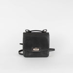 Max Mara Black Leather Silver Hardware Crossbody Bag