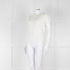 Maxmara Cream Short Sleeve Back Button Cotton Jumper