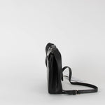 Max Mara Black Leather Silver Hardware Crossbody Bag