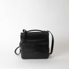 Max Mara Black Leather Silver Hardware Crossbody Bag
