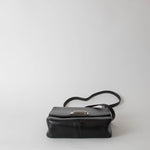 Max Mara Black Leather Silver Hardware Crossbody Bag