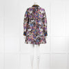 Valentino Multicoloured Butterfly Print Brocade Dress