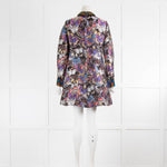 Valentino Multicoloured Butterfly Print Brocade Dress