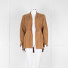 Eileen Fisher Tan Suede Edge To Edge Jacket