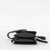 JW Anderson Black Leather Silver Disc Pierce  Cross Body Bag