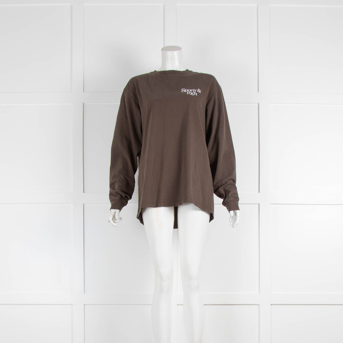 Sporty & Rich Brown Long Sleeve T Shirt