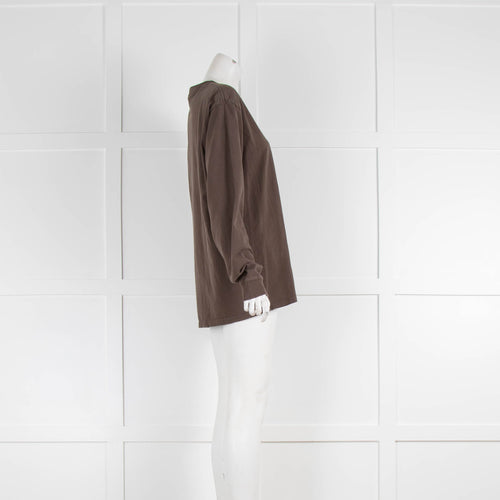 Sporty & Rich Brown Long Sleeve T Shirt