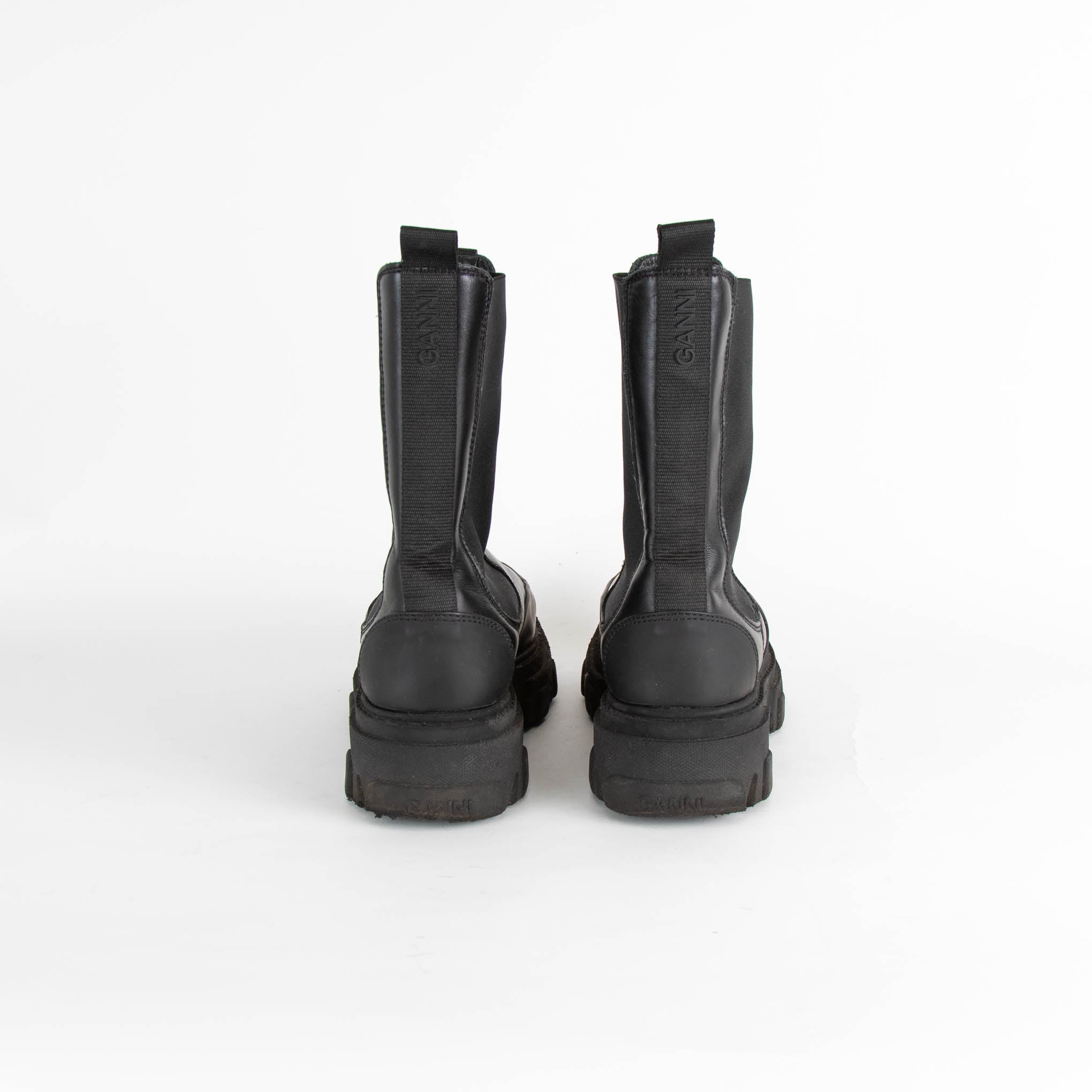 Ganni Black Chunky Chelsea Boots Phoenix Style