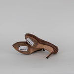 Gucci Brown Leather Heeled Pointy Shoes