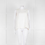 S Max Mara Cream Sleeveless Zip Back Top