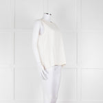 S Max Mara Cream Sleeveless Zip Back Top