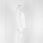 S Max Mara Cream Sleeveless Zip Back Top