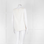 S Max Mara Cream Sleeveless Zip Back Top