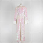 Temperley Iridescent Sequin White Jumpsuit