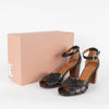Sezane Black Leather Marianne Heeled Sandals
