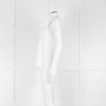 S Max Mara Cream Sleeveless Zip Back Top