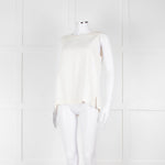 S Max Mara Cream Sleeveless Zip Back Top